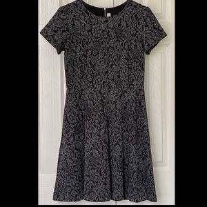 Gray damask pattern dress